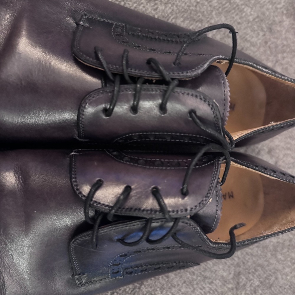 Magnanni Mens Leather Cap Toe Derby Brogues Dark Brown EU 42 US 9.5 - Picture 4 of 13